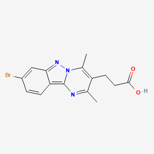 3-{8-Bromo-2,4-dimethylpyrimido[1,2-b]indazol-3-yl}propanoic acid