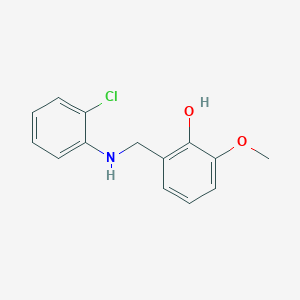 molecular formula C14H14ClNO2 B3034613 2-{[(2-Chlorophenyl)amino]methyl}-6-methoxyphenol CAS No. 196617-58-0