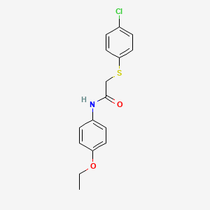 molecular formula C16H16ClNO2S B3034618 2-[(4-chlorophenyl)sulfanyl]-N-(4-ethoxyphenyl)acetamide CAS No. 197513-04-5