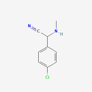 molecular formula C9H9ClN2 B3034628 2-(4-氯苯基)-2-(甲基氨基)乙腈 CAS No. 199277-95-7