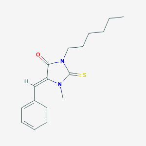 molecular formula C17H22N2OS B303463 5-Benzylidene-3-hexyl-1-methyl-2-thioxo-4-imidazolidinone 