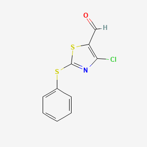 4-Chloro-2-(phenylsulfanyl)-1,3-thiazole-5-carbaldehyde