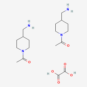Bis(1-[4-(aminomethyl)piperidin-1-yl]ethan-1-one); oxalic acid