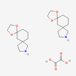 molecular formula C24H40N2O8 B3034648 Bis(1,4-dioxa-9-azadispiro[4.1.4.3]tetradecane) oxalic acid CAS No. 2007924-93-6