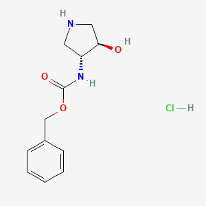 Trans-benzyl (4-hydroxypyrrolidin-3-yl)carbamate hydrochloride