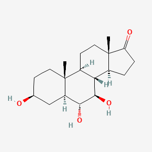 molecular formula C19H30O4 B3034654 Androstan-17-one, 3,6,7-trihydroxy-, (3beta,5alpha,6alpha,7beta)- CAS No. 202415-95-0