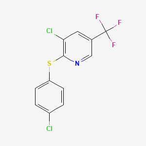 molecular formula C12H6Cl2F3NS B3034668 3-Chloro-2-[(4-chlorophenyl)sulfanyl]-5-(trifluoromethyl)pyridine CAS No. 204641-70-3
