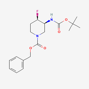 molecular formula C18H25FN2O4 B3034669 (3S,4R)-benzyl 3-((tert-butoxycarbonyl)amino)-4-fluoropiperidine-1-carboxylate CAS No. 2048229-99-6