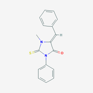 molecular formula C17H14N2OS B303467 5-Benzylidene-1-methyl-3-phenyl-2-thioxo-4-imidazolidinone 