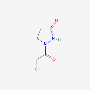 molecular formula C5H7ClN2O2 B3034679 1-(2-Chloroacetyl)pyrazolidin-3-one CAS No. 205829-17-0