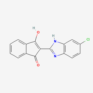 molecular formula C16H9ClN2O2 B3034686 2-(6-Chlorobenzimidazol-2-YL)-3-hydroxyinden-1-one CAS No. 206982-85-6