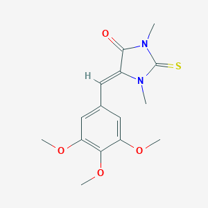 molecular formula C15H18N2O4S B303469 1,3-Dimethyl-2-thioxo-5-(3,4,5-trimethoxybenzylidene)-4-imidazolidinone 