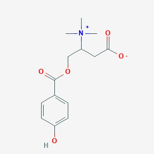 molecular formula C14H19NO5 B3034694 4-(4-Hydroxybenzoyl)oxy-3-(trimethylazaniumyl)butanoate CAS No. 208256-89-7