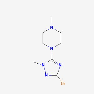 molecular formula C8H14BrN5 B3034700 1-(3-bromo-1-methyl-1H-1,2,4-triazol-5-yl)-4-methylpiperazine CAS No. 2090791-83-4