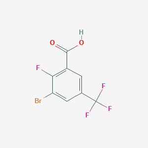 molecular formula C8H3BrF4O2 B3034701 3-Bromo-2-fluoro-5-(trifluoromethyl)benzoic acid CAS No. 2091606-48-1