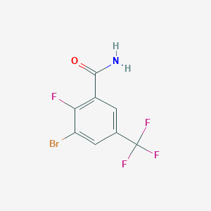 molecular formula C8H4BrF4NO B3034702 3-Bromo-2-fluoro-5-(trifluoromethyl)benzamide CAS No. 2092800-03-6