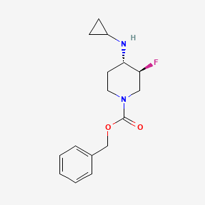 molecular formula C16H21FN2O2 B3034709 Trans-benzyl 4-(cyclopropylamino)-3-fluoropiperidine-1-carboxylate CAS No. 2102410-60-4