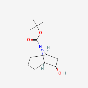 molecular formula C12H21NO3 B3034710 内消旋-8-叔丁氧羰基-6-羟基-8-氮杂双环[3.2.1]辛烷 CAS No. 2102411-57-2
