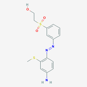 molecular formula C15H17N3O3S2 B3034719 2-[3-[(4-Amino-2-methylsulfanylphenyl)diazenyl]phenyl]sulfonylethanol CAS No. 211873-04-0