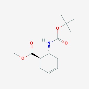 3-Cyclohexene-1-carboxylic acid, 6-[[(1,1-dimethylethoxy)carbonyl]amino]-, methyl ester, (1R,6R)-rel-