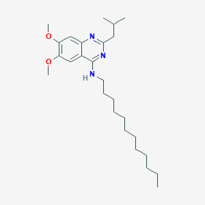 molecular formula C26H43N3O2 B303473 N-dodecyl-2-isobutyl-6,7-dimethoxy-4-quinazolinamine 