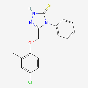molecular formula C16H14ClN3OS B3034733 3-[(4-chloro-2-methylphenoxy)methyl]-4-phenyl-1H-1,2,4-triazole-5-thione CAS No. 21358-23-6