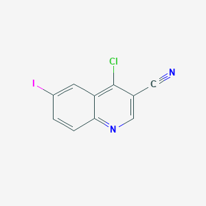 molecular formula C10H4ClIN2 B3034737 4-氯-6-碘喹啉-3-腈 CAS No. 214483-20-2