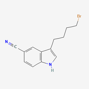 molecular formula C13H13BrN2 B3034742 3-(4-bromobutyl)-1H-indole-5-carbonitrile CAS No. 2167751-62-2