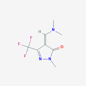 molecular formula C8H10F3N3O B3034766 4-[(二甲氨基)亚甲基]-2-甲基-5-(三氟甲基)-2,4-二氢-3H-吡唑-3-酮 CAS No. 219929-48-3