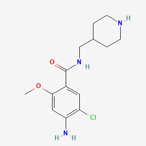 4-amino-5-chloro-2-methoxy-N-(piperidin-4-ylmethyl)benzamide