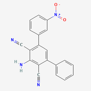molecular formula C20H12N4O2 B3034769 5'-Amino-3-nitro-1,1':3',1''-terphenyl-4',6'-dicarbonitrile CAS No. 220125-80-4