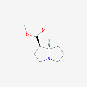 molecular formula C9H15NO2 B3034786 Methyl (1R,8R)-2,3,5,6,7,8-hexahydro-1H-pyrrolizine-1-carboxylate CAS No. 22269-11-0