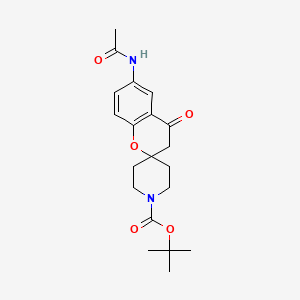 6-Acetylamino-4-oxo-2-spiro(N-Boc-piperidine-4-yl)-benzopyran