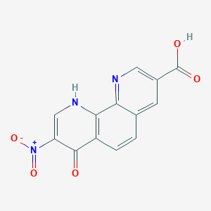 molecular formula C13H7N3O5 B3034793 8-硝基-7-氧代-7,10-二氢-1,10-菲咯啉-3-羧酸 CAS No. 223664-42-4