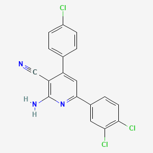 2-Amino-4-(4-chlorophenyl)-6-(3,4-dichlorophenyl)nicotinonitrile