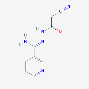 2-cyano-N'-[imino(3-pyridinyl)methyl]acetohydrazide