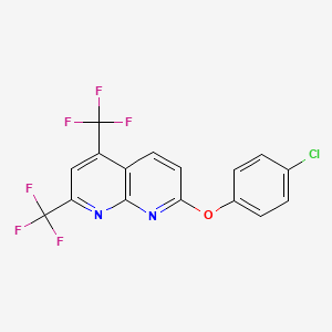 molecular formula C16H7ClF6N2O B3034849 7-(4-氯苯氧基)-2,4-双(三氟甲基)-1,8-萘啶 CAS No. 241488-39-1