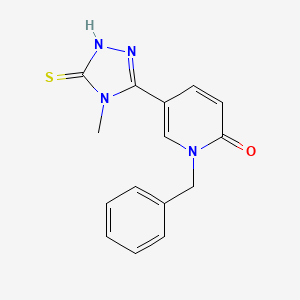 molecular formula C15H14N4OS B3034854 1-benzyl-5-(4-methyl-5-sulfanyl-4H-1,2,4-triazol-3-yl)-2(1H)-pyridinone CAS No. 242472-11-3