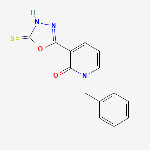 molecular formula C14H11N3O2S B3034856 1-benzyl-3-(5-sulfanyl-1,3,4-oxadiazol-2-yl)-2(1H)-pyridinone CAS No. 242472-16-8