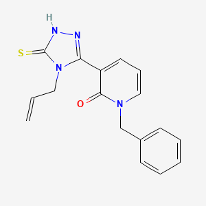 molecular formula C17H16N4OS B3034857 3-(4-烯丙基-5-硫代-4H-1,2,4-三唑-3-基)-1-苄基-2(1H)-吡啶酮 CAS No. 242472-20-4