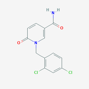 molecular formula C13H10Cl2N2O2 B3034866 1-(2,4-Dichlorobenzyl)-6-oxo-1,6-dihydro-3-pyridinecarboxamide CAS No. 242797-48-4