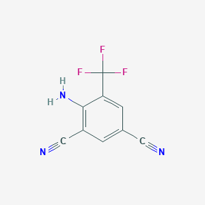 molecular formula C9H4F3N3 B3034875 4-Amino-5-(trifluoromethyl)isophthalonitrile CAS No. 2442597-62-6