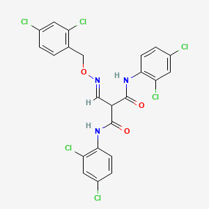 molecular formula C23H15Cl6N3O3 B3034880 2-({[(2,4-二氯苯基)氧]亚胺基}甲基)-N~1~,N~3~-双(2,4-二氯苯基)丙二酰胺 CAS No. 245039-33-2