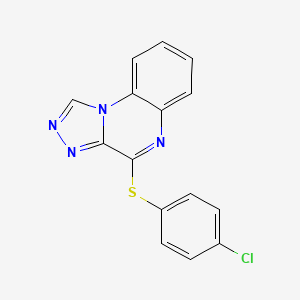 molecular formula C15H9ClN4S B3034882 4-[(4-氯苯基)硫代][1,2,4]三唑并[4,3-a]喹喔啉 CAS No. 245039-48-9
