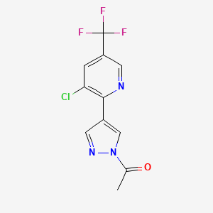 1-{4-[3-chloro-5-(trifluoromethyl)-2-pyridinyl]-1H-pyrazol-1-yl}-1-ethanone