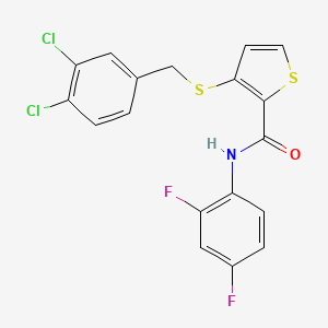 3-[(3,4-dichlorobenzyl)sulfanyl]-N-(2,4-difluorophenyl)-2-thiophenecarboxamide