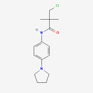 3-chloro-2,2-dimethyl-N-[4-(1-pyrrolidinyl)phenyl]propanamide
