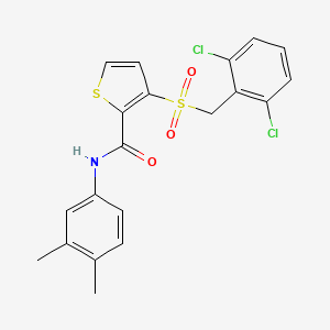 3-[(2,6-dichlorobenzyl)sulfonyl]-N-(3,4-dimethylphenyl)-2-thiophenecarboxamide