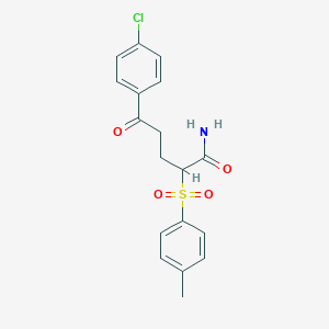 molecular formula C18H18ClNO4S B3034912 5-(4-Chlorophenyl)-2-[(4-methylphenyl)sulfonyl]-5-oxopentanamide CAS No. 251097-70-8