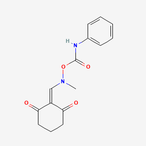 2-{[[(Anilinocarbonyl)oxy](methyl)amino]methylene}-1,3-cyclohexanedione